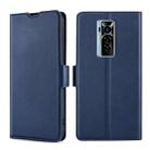 For Tecno Phantom X Ultra-thin Voltage Side Buckle PU + TPU Horizontal Flip Leather Case with Holder & Card Slot(Blue) - 1