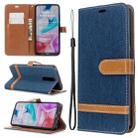 For Xiaomi Redmi 8 Color Matching Denim Texture Horizontal Flip PU Leather Case with Holder & Card Slots & Wallet & Lanyard(Dark Blue) - 1