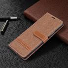 For Sony Xperia 20 Color Matching Denim Texture Horizontal Flip PU Leather Case with Holder & Card Slots & Wallet & Lanyard(Brown) - 6