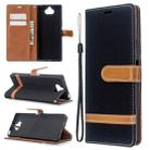 For Sony Xperia 20 Color Matching Denim Texture Horizontal Flip PU Leather Case with Holder & Card Slots & Wallet & Lanyard(Black) - 1