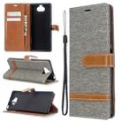 For Sony Xperia 20 Color Matching Denim Texture Horizontal Flip PU Leather Case with Holder & Card Slots & Wallet & Lanyard(Gray) - 1