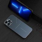 For iPhone 13 mini R-JUST RJ-52 3-Line Style Metal TPU Shockproof Protective Case (Blue) - 1