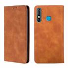 For Infinix Hot 8 / Hot 8 Lite X650 X650B / Tecon Camon 12 CC7 Sp Skin Feel Magnetic Horizontal Flip Leather Case with Holder & Card Slots(Light Brown) - 1