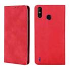 For Infinix Smart 4 X653 Skin Feel Magnetic Horizontal Flip Leather Case with Holder & Card Slots(Red) - 1