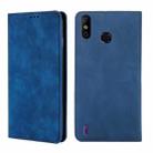 For Infinix Smart 4 X653 Skin Feel Magnetic Horizontal Flip Leather Case with Holder & Card Slots(Blue) - 1