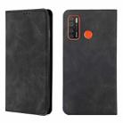 For Tecno Camon 15 CD7 / Camon 15 Air / Spark 5 / Spark 5 Pro KD7 K Skin Feel Magnetic Horizontal Flip Leather Case with Holder & Card Slots(Black) - 1