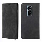 For Tecno Phantom X Skin Feel Magnetic Horizontal Flip Leather Case with Holder & Card Slots(Black) - 1