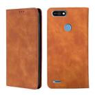 For Tecno Pop 2 / Pop 2 F / Pop 2 Pro / Pop 2 Power / Itel P13 B1F Skin Feel Magnetic Horizontal Flip Leather Case with Holder & Card Slots(Light Brown) - 1