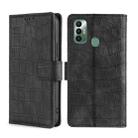 For Tecno Spark 7 Skin Feel Crocodile Texture Magnetic Clasp Horizontal Flip PU Leather Case with Holder & Card Slots & Wallet(Black) - 1