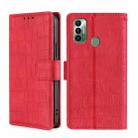 For Tecno Spark 7 Skin Feel Crocodile Texture Magnetic Clasp Horizontal Flip PU Leather Case with Holder & Card Slots & Wallet(Red) - 1