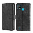 For Tecno Pop 5 Skin Feel Crocodile Texture Magnetic Clasp Horizontal Flip PU Leather Case with Holder & Card Slots & Wallet(Black) - 1