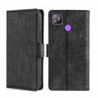 For Tecno Pop 4 Skin Feel Crocodile Texture Magnetic Clasp Horizontal Flip PU Leather Case with Holder & Card Slots & Wallet(Black) - 1