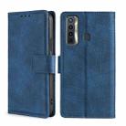 For Tecno Camon 17 Skin Feel Crocodile Texture Magnetic Clasp Horizontal Flip PU Leather Case with Holder & Card Slots & Wallet(Blue) - 1