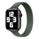 Small Waist Single Loop Nylon Braid Watch Band For Apple Watch Ultra 49mm&Watch Ultra 2 49mm / Series 9&8&7 45mm / SE 3&SE 2&6&SE&5&4 44mm / 3&2&1 42mm, Szie: XS 135mm(Dark Olive Green) - 1