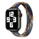 Small Waist Single Loop Nylon Braid Watch Band For Apple Watch Ultra 49mm / Series 8&7 45mm / SE 2&6&SE&5&4 44mm / 3&2&1 42mm, Szie: XS 135mm(Cowboy Colorful) - 1