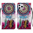 For iPhone 13 Pro Painted Pattern Horizontal Flip Leather Case with Holder & Card Slots & Photo Frame (Dreamcatcher) - 1