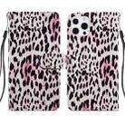 For iPhone 13 Pro Painted Pattern Horizontal Flip Leather Case with Holder & Card Slots & Photo Frame (Leopard) - 1