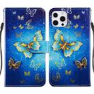 For iPhone 13 Pro Max Painted Pattern Horizontal Flip Leather Case with Holder & Card Slots & Photo Frame (Phnom Penh Butterfly) - 1