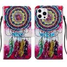 For iPhone 13 Pro Max Painted Pattern Horizontal Flip Leather Case with Holder & Card Slots & Photo Frame (Dreamcatcher) - 1