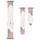 Morandi Series Contrast Color Silicone Watch Band For Apple Watch Series 8&7 41mm / SE 2&6&SE&5&4 40mm / 3&2&1 38mm(18) - 1