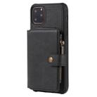For iPhone 11 Pro Max Buckle Zipper Shockproof Protective Case with Holder & Card Slots & Wallet & Lanyard & Photos Frames(Black) - 2