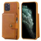 For iPhone 11 Pro Buckle Zipper Shockproof Protective Case with Holder & Card Slots & Wallet & Lanyard & Photos Frames(Brown) - 1