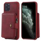 For iPhone 11 Pro Buckle Zipper Shockproof Protective Case with Holder & Card Slots & Wallet & Lanyard & Photos Frames(Red) - 1
