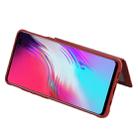 For Galaxy S10 5G Buckle Zipper Shockproof Protective Case with Holder & Card Slots & Wallet & Lanyard & Photos Frames(Red) - 5
