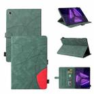 For Lenovo Tab M10 Plus TB-X606 10.3 inch Dual-color Splicing Horizontal Flip PU Leather Case with Holder & Card Slots & Sleep / Wake-up Function(Green) - 1