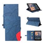 For Amazon Fire HD 10 2017 Dual-color Splicing Horizontal Flip PU Leather Case with Holder & Card Slots & Sleep / Wake-up Function(Blue) - 1