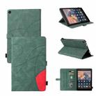 For Amazon Fire HD 10 2017 Dual-color Splicing Horizontal Flip PU Leather Case with Holder & Card Slots & Sleep / Wake-up Function(Green) - 1