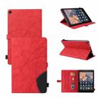 For Amazon Fire HD 10 2017 Dual-color Splicing Horizontal Flip PU Leather Case with Holder & Card Slots & Sleep / Wake-up Function(Red) - 1