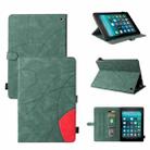 For Amazon Fire HD 10 2021 Dual-color Splicing Horizontal Flip PU Leather Case with Holder & Card Slots & Sleep / Wake-up Function(Green) - 1