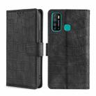 For Infinix Hot 9 / Note 7 Lite Skin Feel Crocodile Texture Magnetic Clasp Horizontal Flip PU Leather Case with Holder & Card Slots & Wallet(Black) - 1