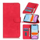 For iPhone 11 Retro Texture PU + TPU Horizontal Flip Leather Case with Holder & Card Slots & Wallet(Red) - 1