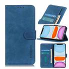 For iPhone 11 Retro Texture PU + TPU Horizontal Flip Leather Case with Holder & Card Slots & Wallet(Blue) - 1