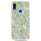 For Xiaomi Redmi 7 Embossed Varnished Marble TPU Protective Case with Holder(Light Green) - 1