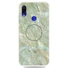 For Xiaomi Redmi Note 7 & 7 Pro Embossed Varnished Marble TPU Protective Case with Holder(Light Green) - 1