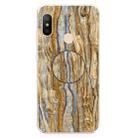 For Xiaomi Redmi Note 6 & 6 Pro Embossed Varnished Marble TPU Protective Case with Holder(Brown) - 1