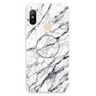 For Xiaomi Redmi Note 6 & 6 Pro Embossed Varnished Marble TPU Protective Case with Holder(White) - 1