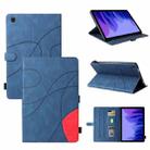 For Samsung Galaxy Tab A7 10.4 (2020) T505/T500 Dual-color Splicing Horizontal Flip PU Leather Case with Holder & Card Slots & Sleep / Wake-up Function(Blue) - 1