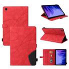 For Samsung Galaxy Tab A7 10.4 (2020) T505/T500 Dual-color Splicing Horizontal Flip PU Leather Case with Holder & Card Slots & Sleep / Wake-up Function(Red) - 1