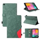 For Samsung Galaxy Tab A 8.0 (2019) T295 Dual-color Splicing Horizontal Flip PU Leather Case with Holder & Card Slots(Green) - 1