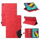 For Samsung Galaxy Tab S5e T720 Dual-color Splicing Horizontal Flip PU Leather Case with Holder & Card Slots & Sleep / Wake-up Function(Red) - 1
