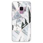 For Galaxy S9 Embossed varnished Marble TPU Protective Case with Holder(Polytriangle) - 1