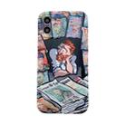Oil Painting Pattern Shockproof Protective Case For iPhone 13 Pro(Newspaper) - 1