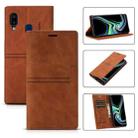 For Samsung Galaxy A20e Dream Magnetic Suction Business Horizontal Flip PU Leather Case with Holder & Card Slot & Wallet(Brown) - 1