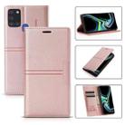 For Samsung Galaxy A21s Dream Magnetic Suction Business Horizontal Flip PU Leather Case with Holder & Card Slot & Wallet(Rose Gold) - 1