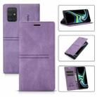 For Samsung Galaxy A51 4G Dream Magnetic Suction Business Horizontal Flip PU Leather Case with Holder & Card Slot & Wallet(Purple) - 1