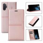 For Samsung Galaxy Note10 Dream Magnetic Suction Business Horizontal Flip PU Leather Case with Holder & Card Slot & Wallet(Rose Gold) - 1